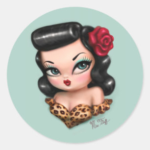 Adesivo Boneca Rockabilly
