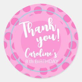 Adesivo Boneca Rosa, Favor de Aniversário para Garota