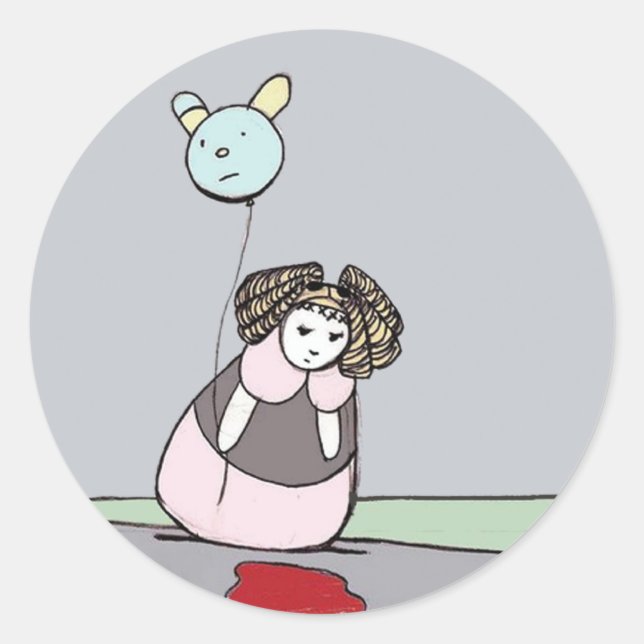 Adesivo bonecas ganham vida: poça misteriosa (Frente)