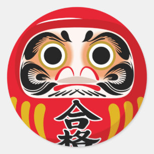 Adesivo Boneco Daruma (amaso tradicional japonês de boa so