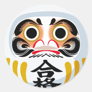 Adesivo Boneco Daruma (amaso tradicional japonês de boa so