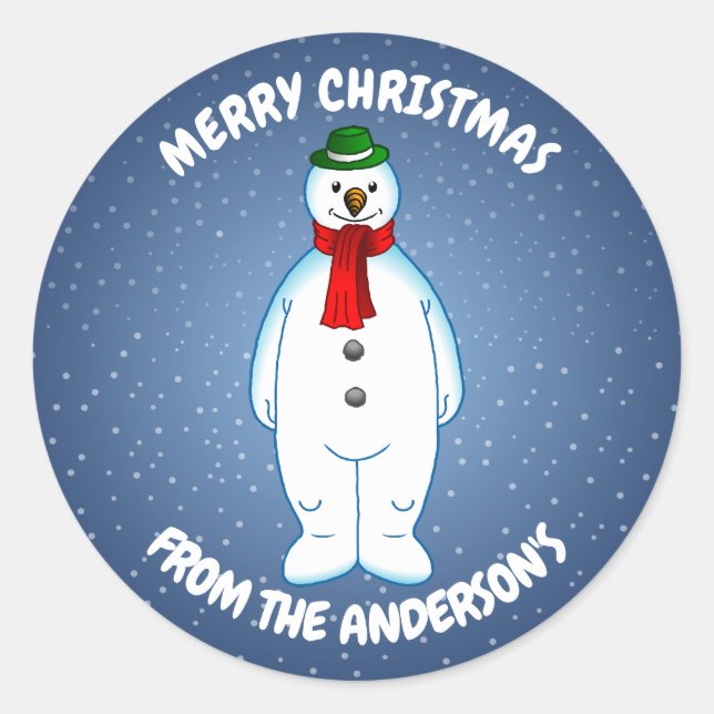 Adesivo Boneco de Neve Alegre (Frente)