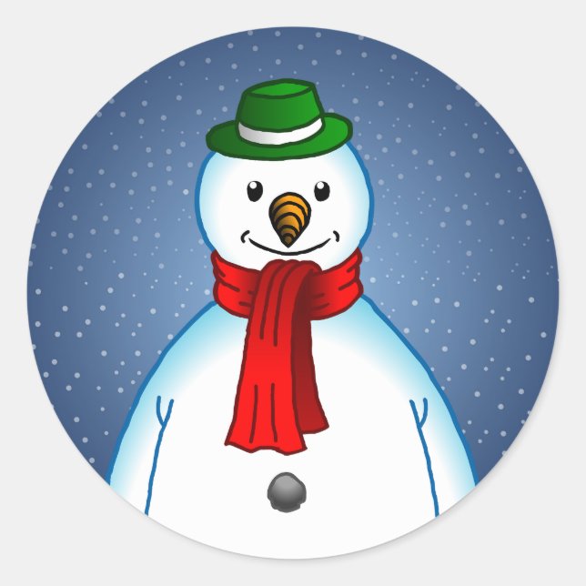 Adesivo Boneco de Neve Alegre (Frente)