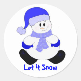 Adesivo Boneco de Neve Azul