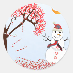 Adesivo Boneco de neve bonito