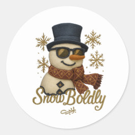 Adesivo Boneco de Neve Brilhante SnowBuddy
