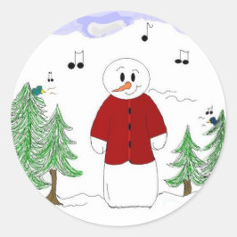 Adesivo Boneco de Neve Cantando