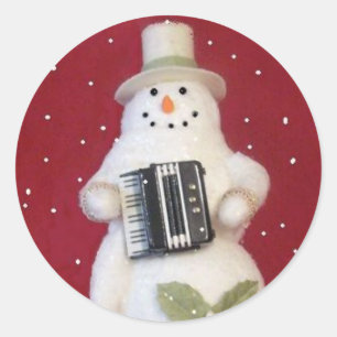 ADESIVO BONECO DE NEVE COM ACORDEÃO