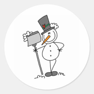 Adesivo Boneco de Neve com Pá
