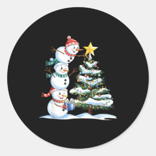 Adesivo Boneco de Neve de Natal Árvore de Natal Boneco de