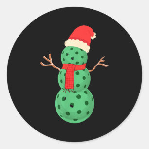 Adesivo Boneco de neve de pickleball - Natal engraçado de