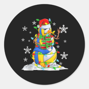 Adesivo Boneco de Neve de Volei Luzes de Árvore de Natal X