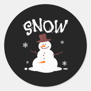 Adesivo Boneco de Neve Engraçado e Soprador de Neve Casal