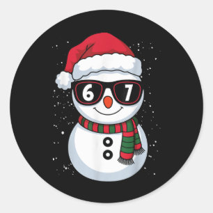 Adesivo Boneco de Neve Engraçado Seis Sete Natal 67 Meme G