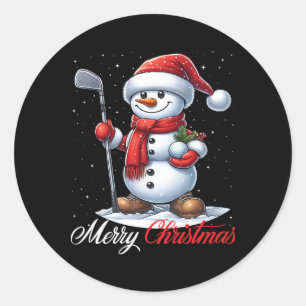 Adesivo Boneco de Neve Golfe Feliz Natal Meninos Meninas C