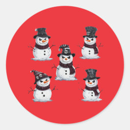 Adesivo Boneco de Neve Gótico