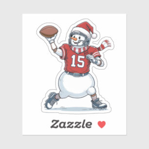 Adesivo Boneco de Neve Jogador de Futebol Natal 2026 Feria