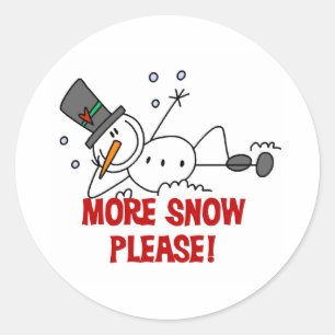 Adesivo Boneco de Neve Mais Neve Por Favor