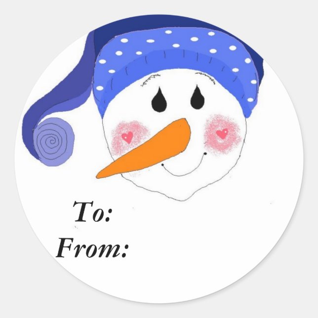 Adesivo Boneco de Neve Sorridente (Frente)