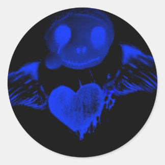 Adesivo Boneco e coração gótico