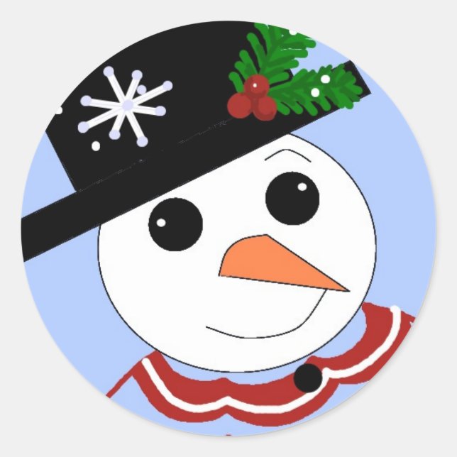Adesivo Bonecos de Neve Festivos (Frente)