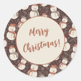 Adesivo Bonecos de Neve Relaxados - Feliz Natal! vermelho 
