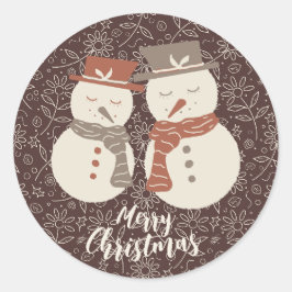 Adesivo Bonecos de Neve Serenos - Feliz Natal a um boneco