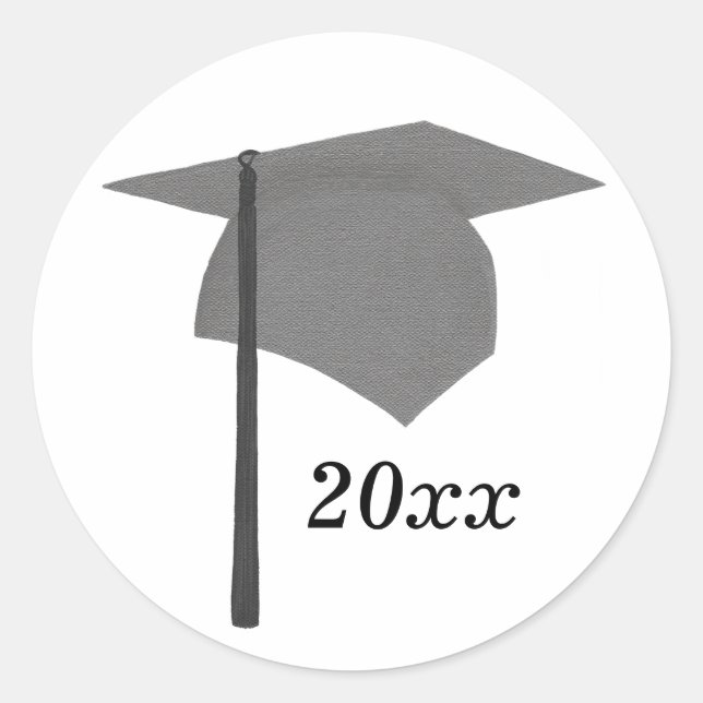 Adesivo Bonés de formatura Pretas e Cinzas, Classe (Frente)