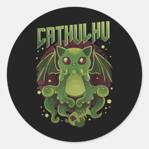 Adesivo Bonita &amp; Funny Cathulhu Kawaii Cat Cthulhu