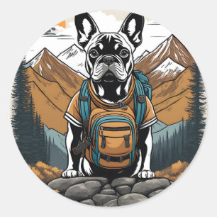 Adesivo Bonita aventura francesa Bulldog Nature