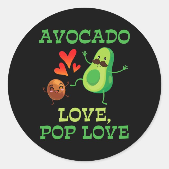 Adesivo Bonita Avocados Dançando Juntos Avocado Love Pop L (Frente)
