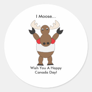 Adesivo Bonita caricatura Moose Canadá Engraçado