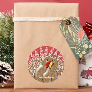 Adesivo Bonita Cartoon Ação de Graças Turquia