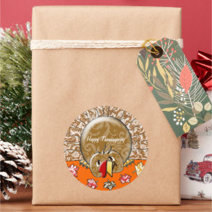 Adesivo Bonita Cartoon Ação de Graças Turquia