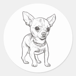 Adesivo Bonita Chihuahua Mãe Pai Cachorro Cachorro Filhot