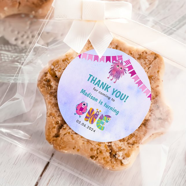 Adesivo Bonita Coloração Nosso Pequeno Aniversário Monstro (Criador carregado)