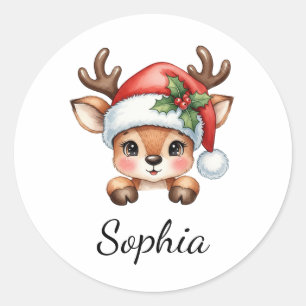Adesivo Bonita Coquette Floral Christmas Reindeer