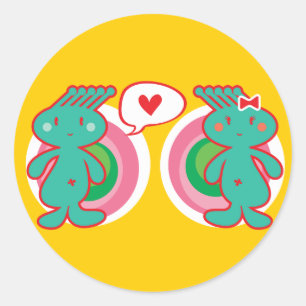 Adesivo Bonita Diversão de Cartoon Engraçado Engraçado