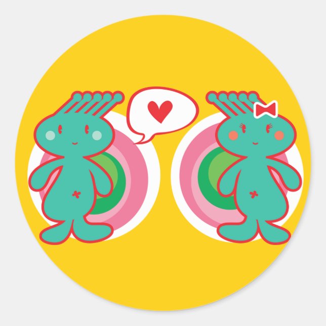 Adesivo Bonita Diversão de Cartoon Engraçado Engraçado (Frente)