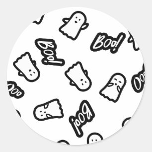 Adesivo Bonita diversão fantasma do Halloween Padrão