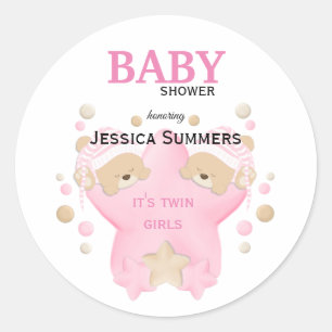 Adesivo Bonita Dormência Ursinho Geminado Garotas Chá Cl