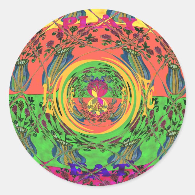 Adesivo Bonita e Bonita Impressão de Arte Floral (Frente)