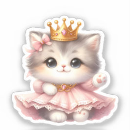 Adesivo Bonita e pequena Princesa Kitten