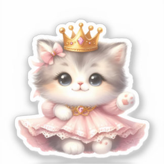 Adesivo Bonita e pequena Princesa Kitten