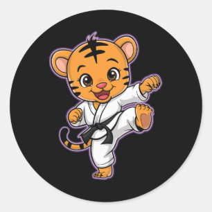 Adesivo Bonita Karate Tiger Martial Arts Engraçado Para Me