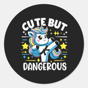Adesivo Bonita, Mas Perigosa, Legal Karate Unicorn