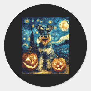 Adesivo Bonita miniatura Schnauzer Cachorro Halloween Jack
