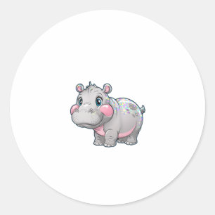Adesivo Bonita MOO DENG Baby Pygmy Hippo Girls Besties Cre