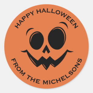 Adesivo Bonita queda de Halloween Jack O Lanterna Pumpkin