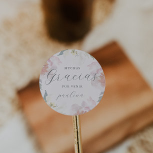 Adesivo Bonita Quinceañera Gracias Floral